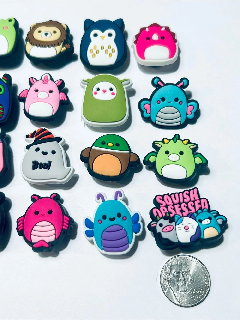 Large Lot of Squishmellow Shoe Charms Jibbitz for Crocs, Kids Accessories